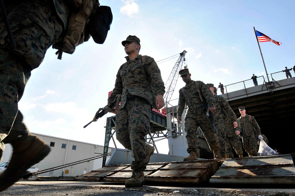 22nd MEU Marines arrive home