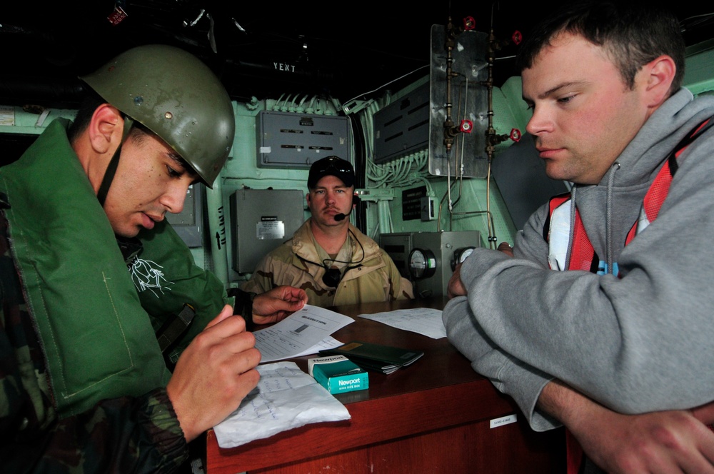 USS Simpson training session