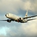 P-8A Poseidon flies above Atlantic Ocean