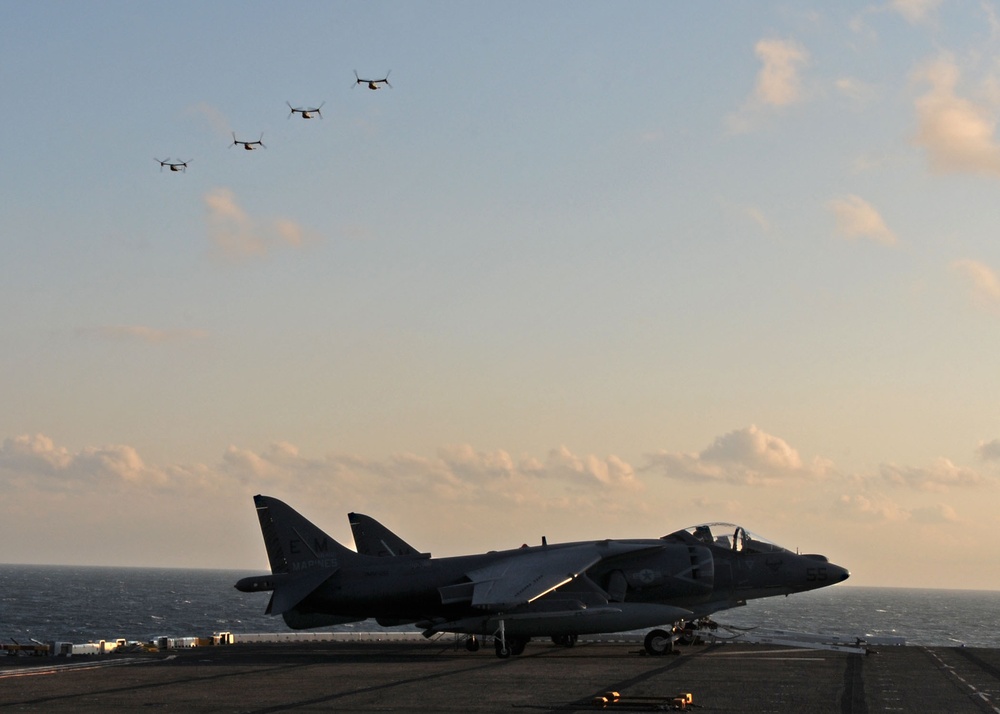 Flight deck of USS Iwo Jima during Bold Alligator 2012