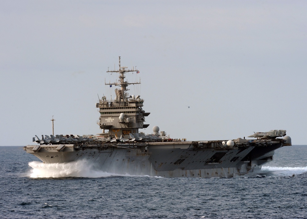 USS Enterprise transits Atlantic Ocean