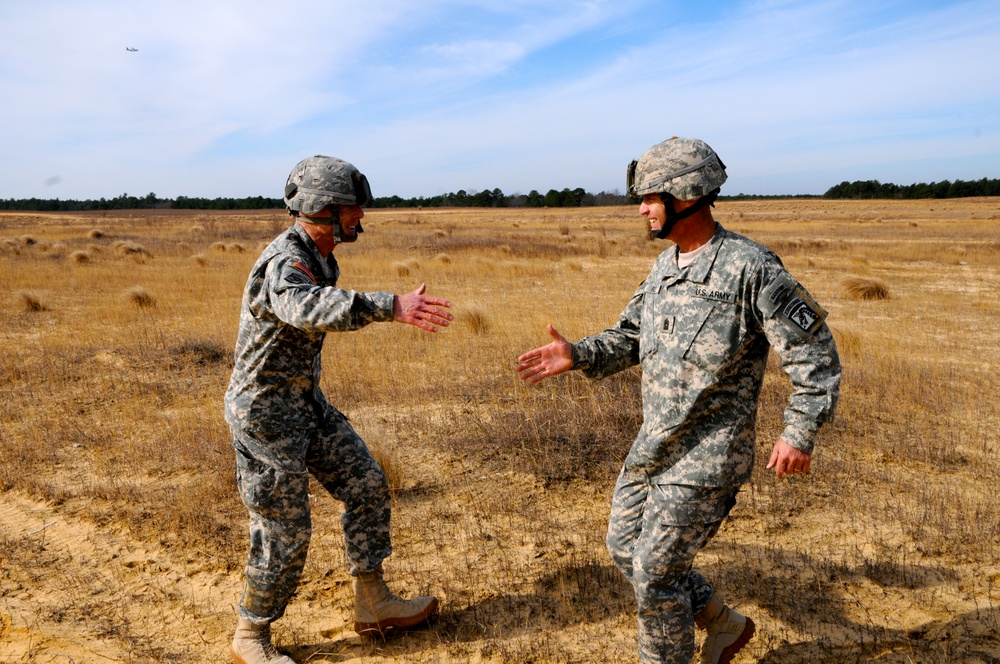 Corps command sergeant major makes last jump