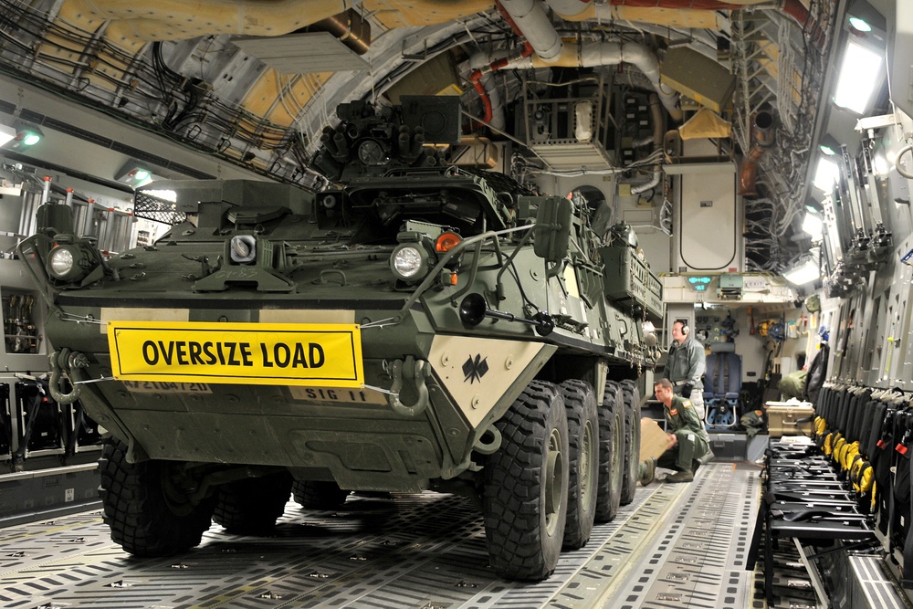 ‘Raider’ Strykers fly to Yakima exercise