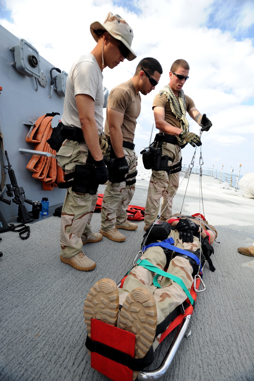 USS Halsey VBSS team conducts medical training