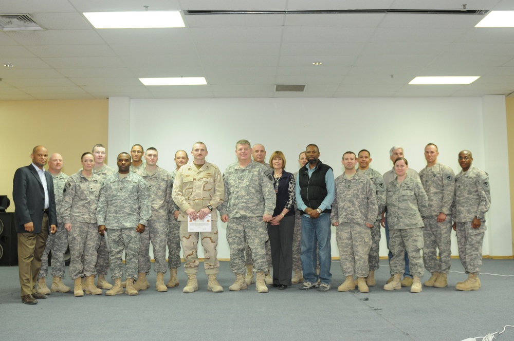 408th Contracting Support Brigade hosts town hall meeting