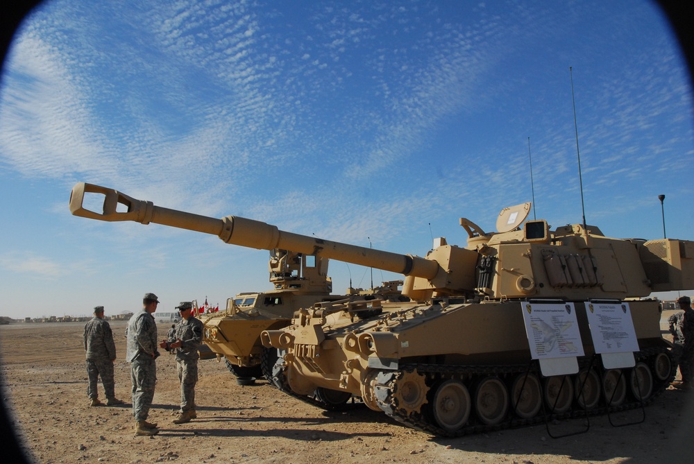 Dragons display artillery vehicles