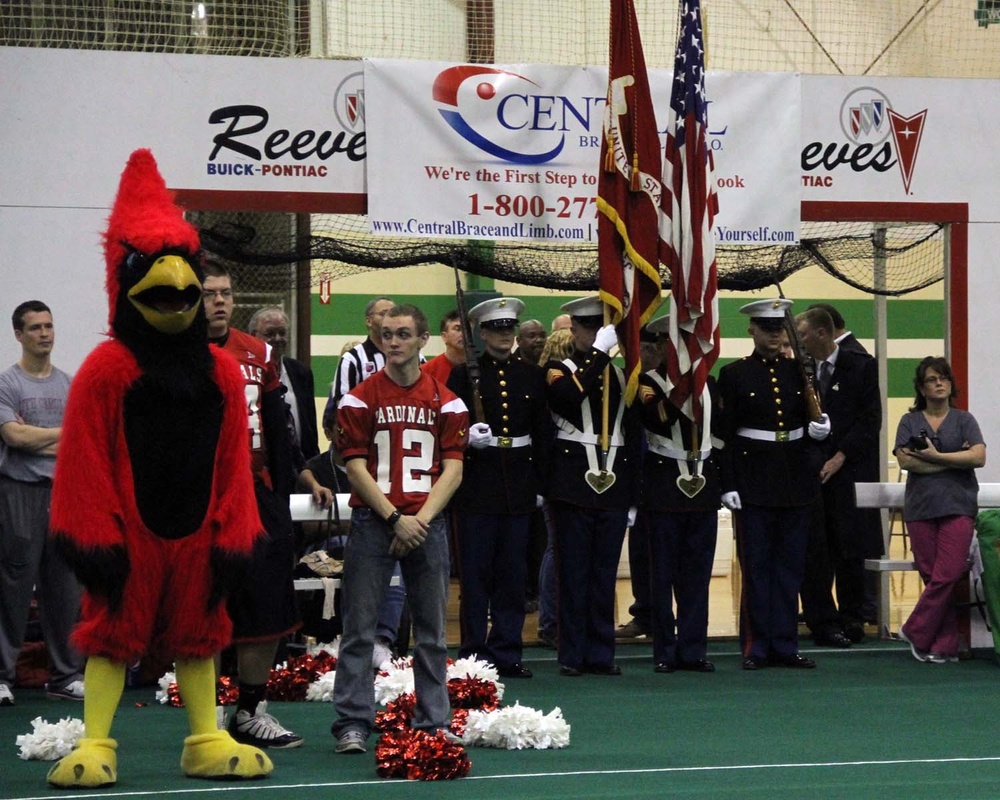 Wounded Warriors play against NFL stars