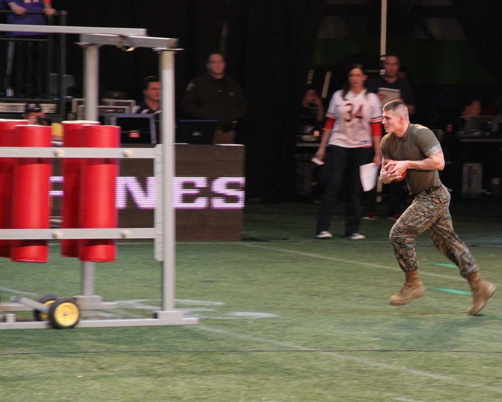 Marines participate in All-Star Football Challenge