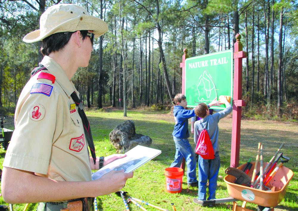 Eagle Scout candidate restores MCLB Albany nature trail