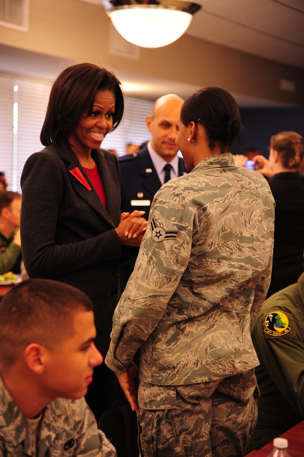 Little Rock airmen visit with first lady