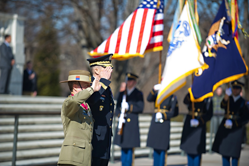 Lt. Gen. Morrison wreath laying ceremony