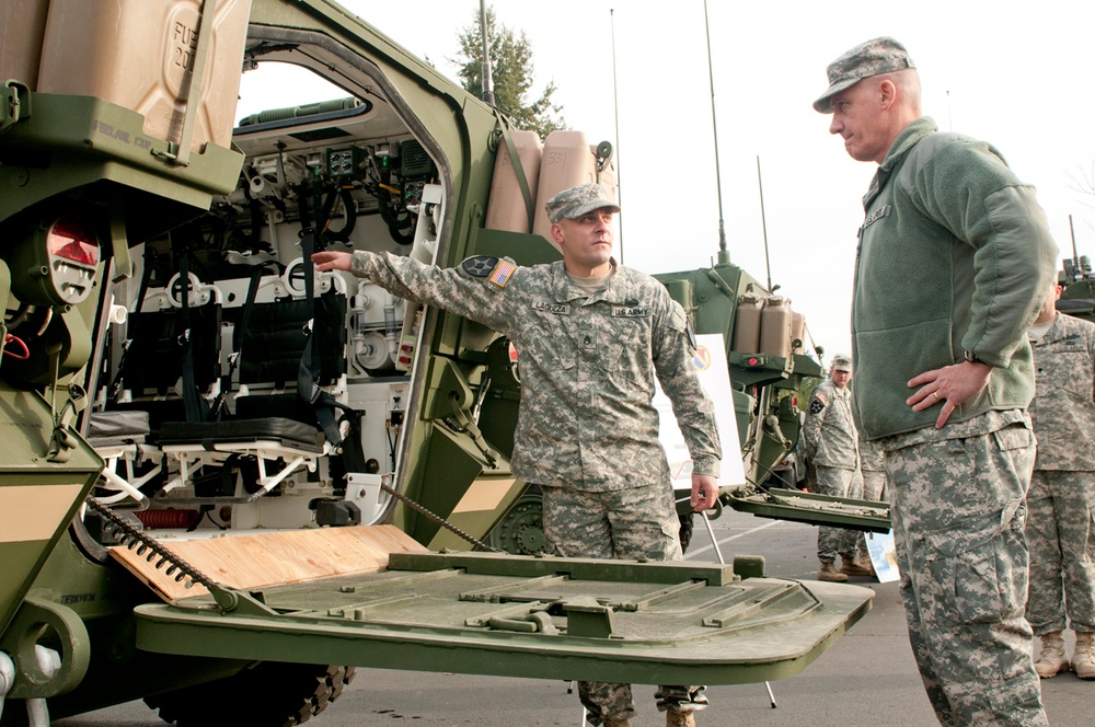 FORSCOM commander visits Stryker brigades