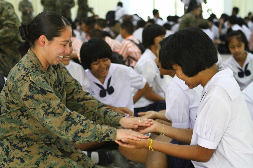 Marines, sailors visit local high school during Exercise Cobra Gold 2012