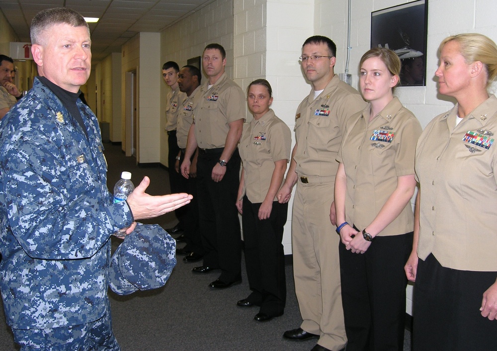 MCPON West talks to students