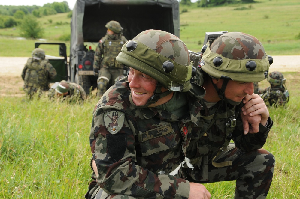 Slovenian Operational Mentor Liaison Team training