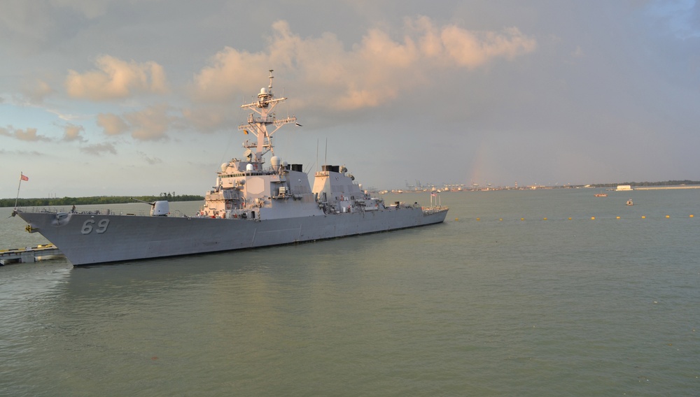 USS Milius docked in Port Klang