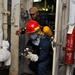 USS Iwo Jima fire drill training