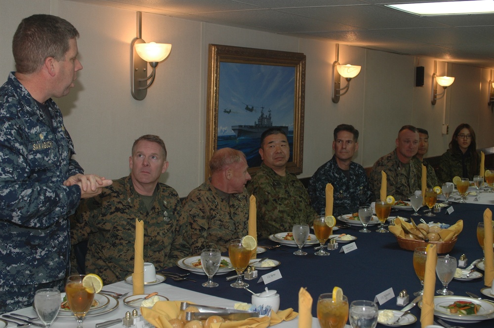 Marine, Japanese leaders visit USS Peleliu during Exercise Iron Fist 2012