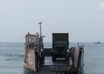 USS Tortuga unloads at Exercise Cobra Gold 2012