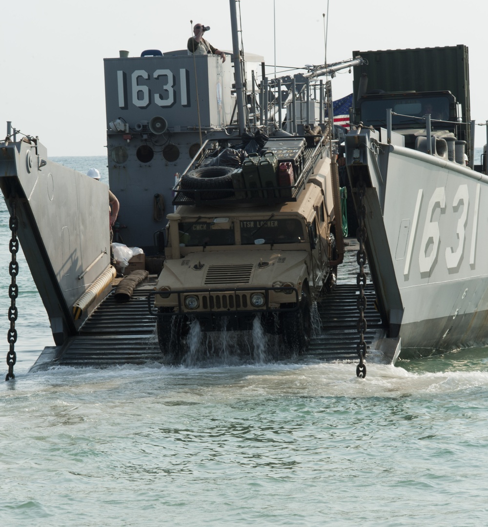 USS Tortuga unloads at Exercise Cobra Gold 2012