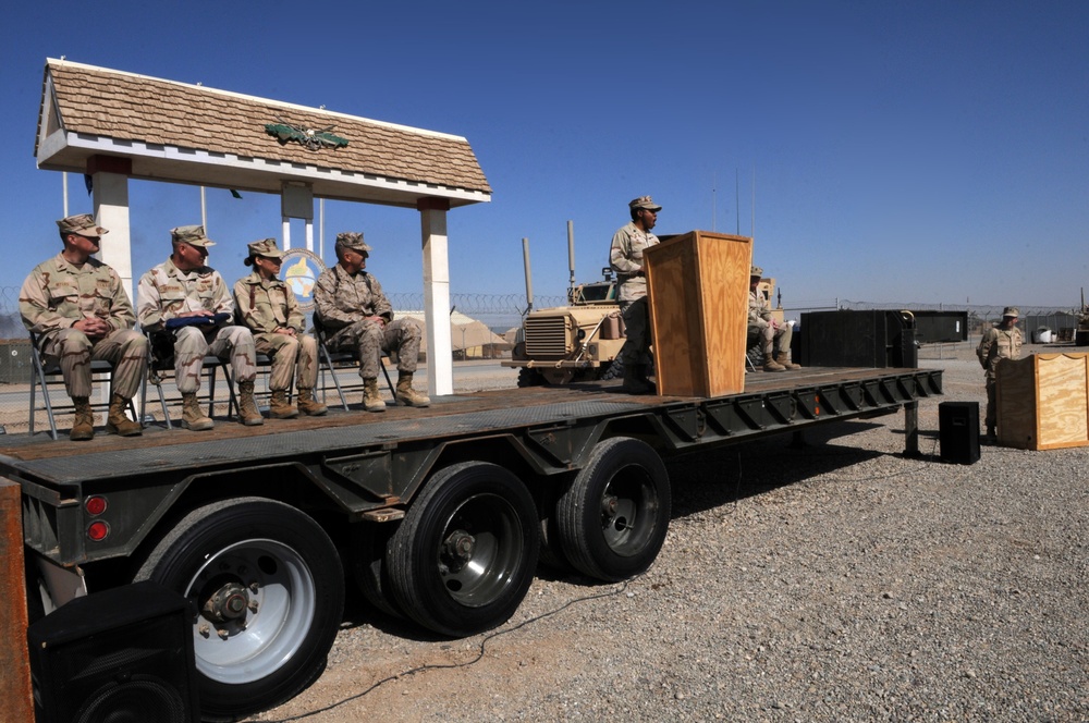 NMCB-4 transfers authority of Camp Krutke to NMCB-11 in Afghanistan