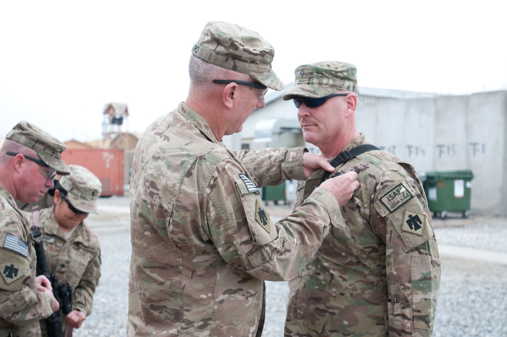 45th IBCT commander awards soldiers at FOB Gamberi