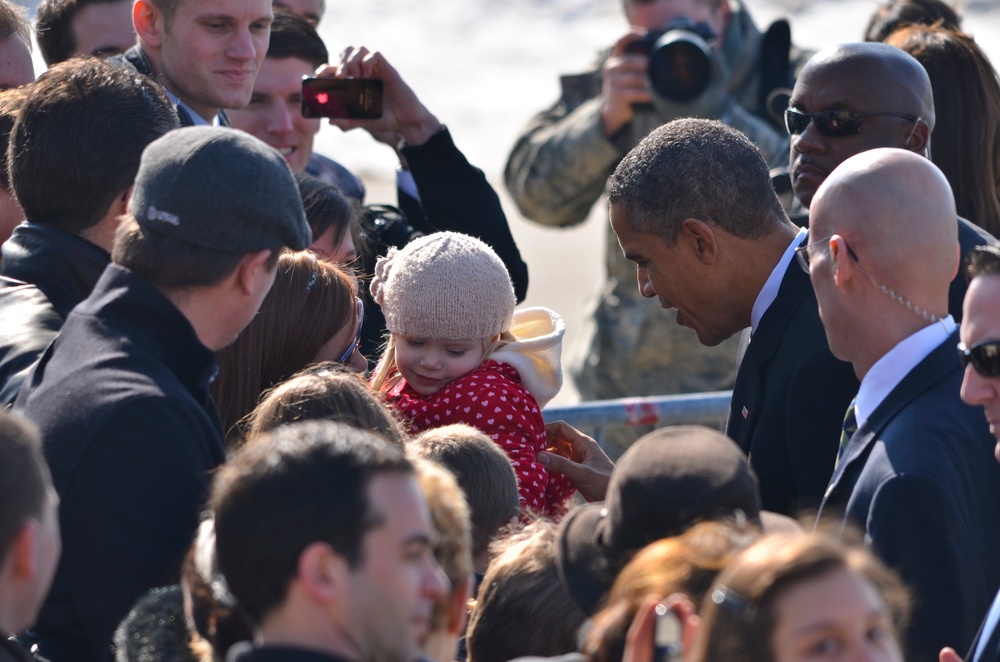 President Barack Obama meets public in Milwaukee