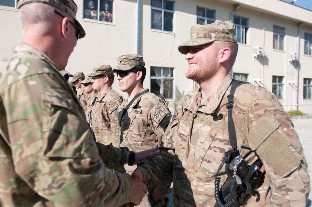 45th IBCT commander awards soldiers