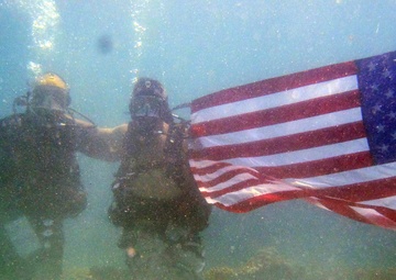 US Navy Petty Officer 2nd Class Geoff Shepelew's Re-enlistment