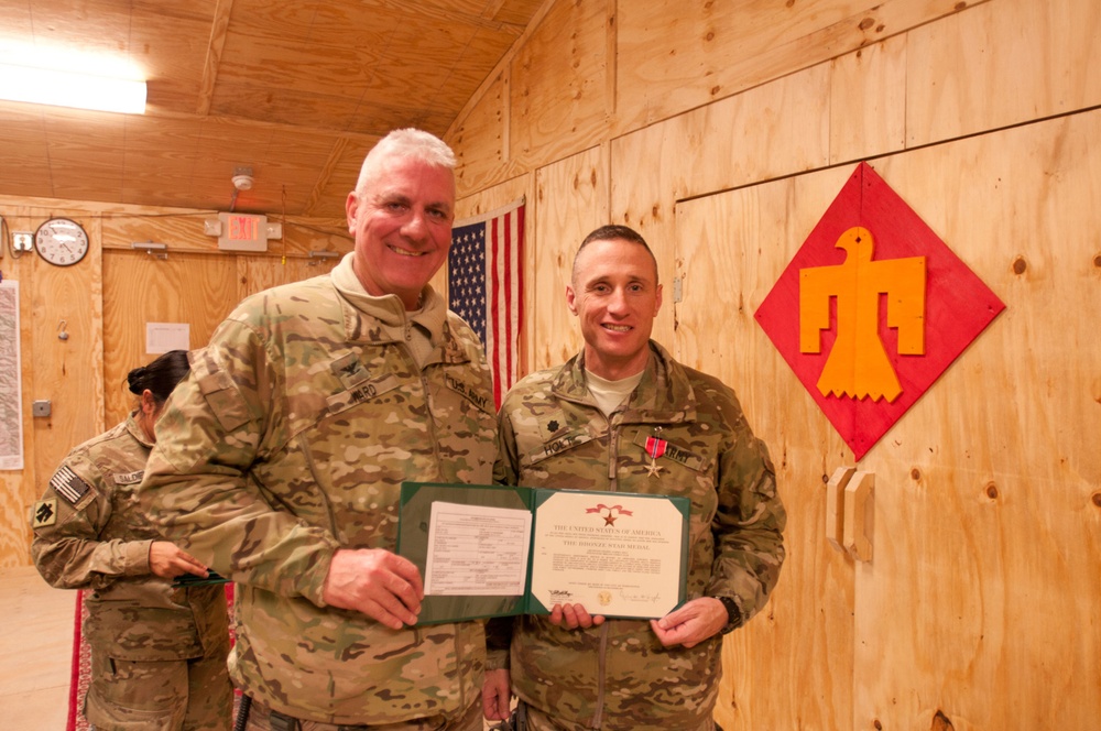 45TH IBCT commander awards soldiers