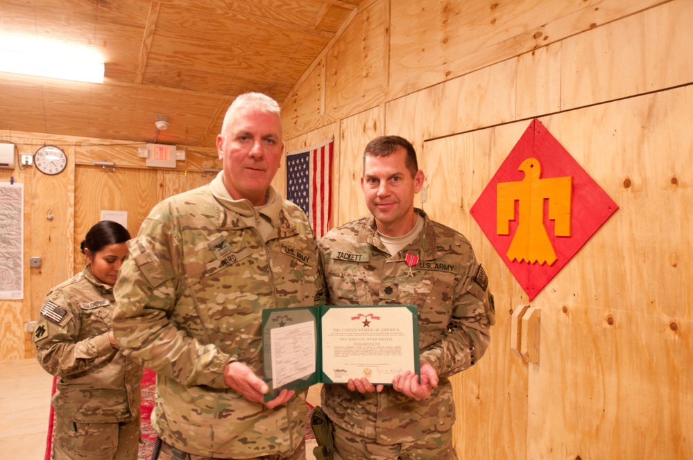 45TH IBCT commander awards soldiers