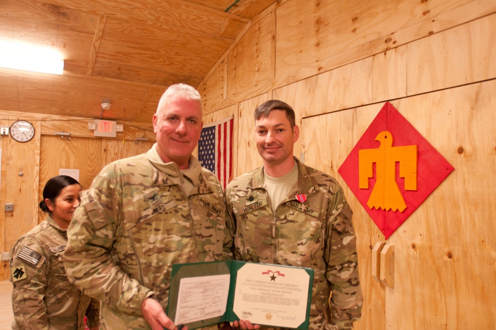 45TH IBCT commander awards soldiers