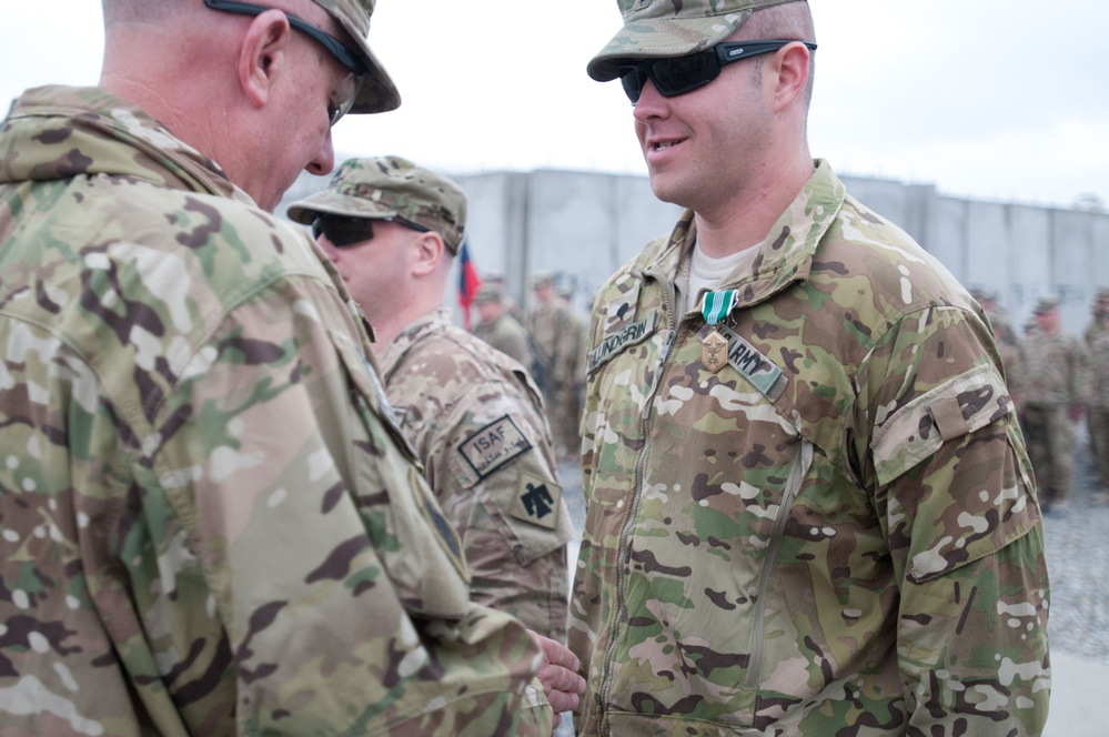 45TH IBCT commander awards soldiers at Forward Operating Base Gamberi, Laghman province, Afghanistan