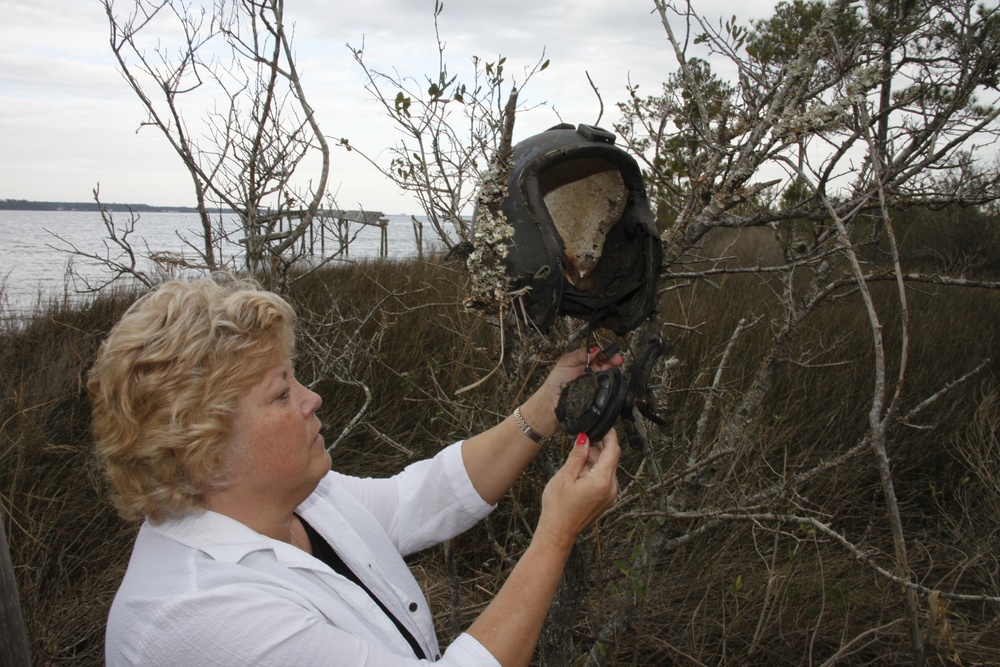 Pamlico County residents find Cobra pilot's long lost helmet