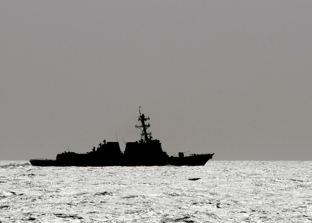 US 5th Fleet ships transit the Arabian Sea