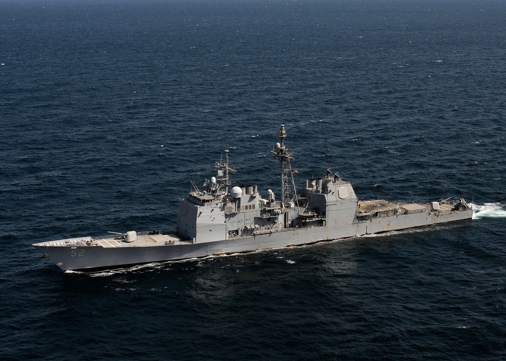 US 5th Fleet ships transit the Arabian Sea