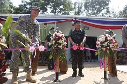 Service members attend dedication ceremony for new school building