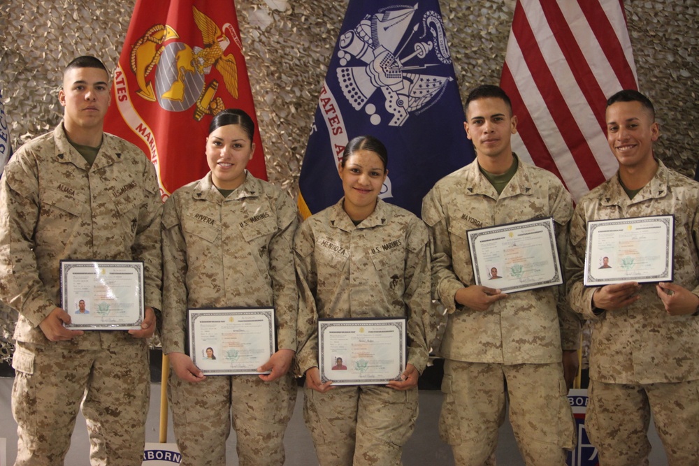 Naturalization ceremony gives deployed MLG Marines citizenship