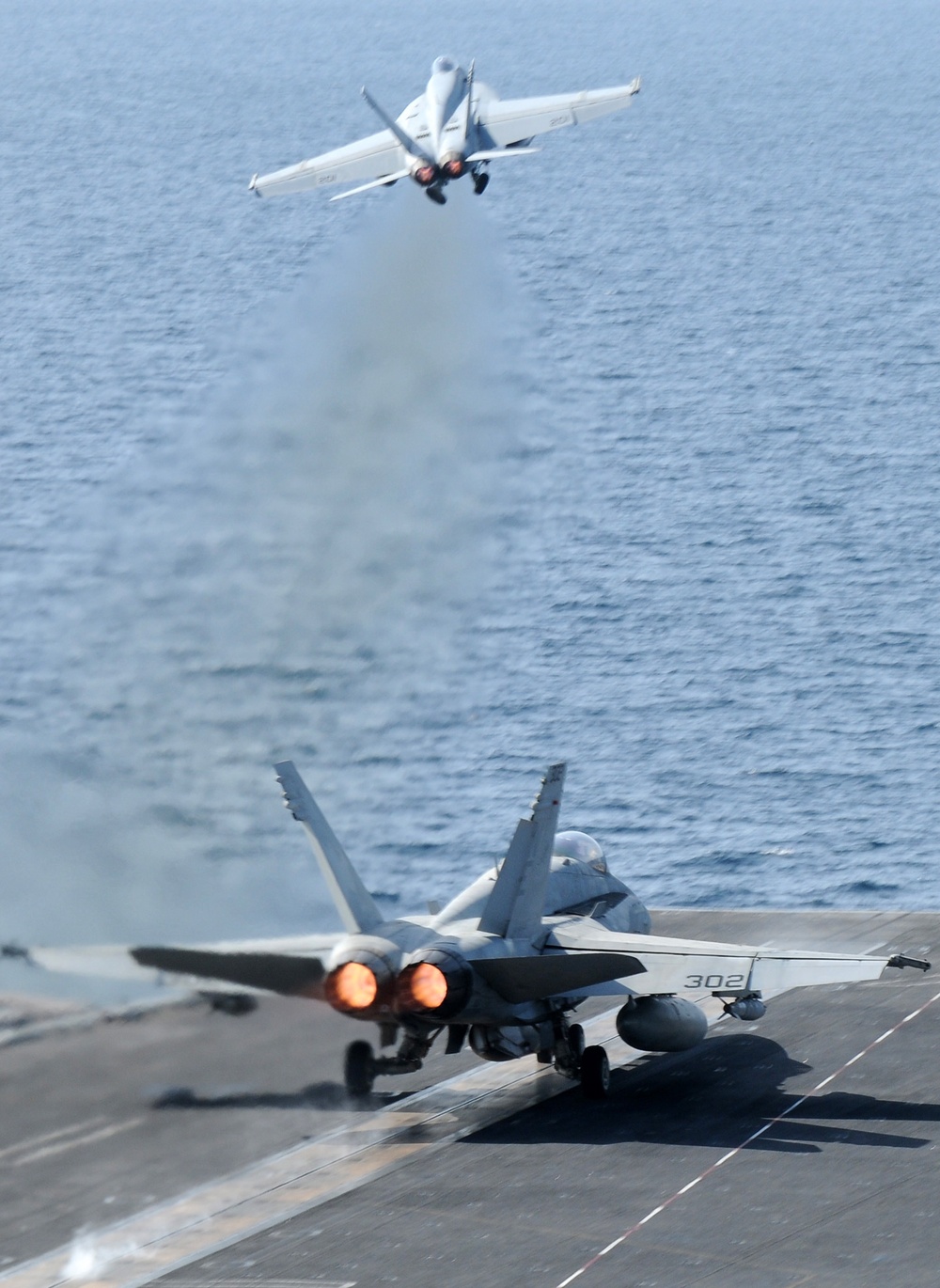 USS Abraham Lincoln flight deck action