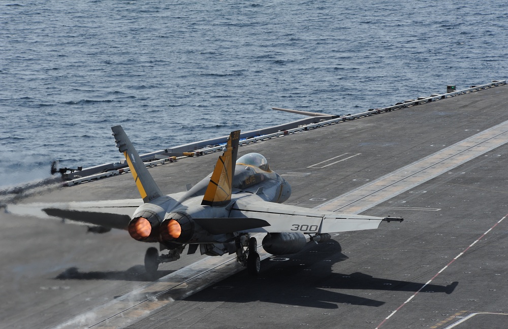 Aboard USS Abraham Lincoln's flight deck