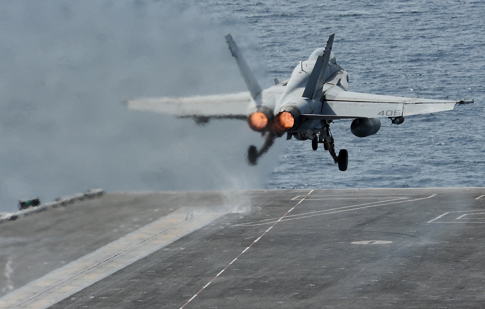 Aboard USS Abraham Lincoln's flight deck