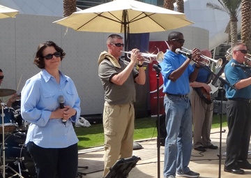 Band airman on campus