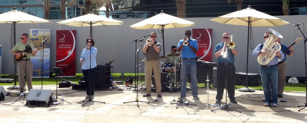 Band airman on campus