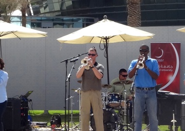 Band airman on campus
