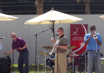 Band airman on campus