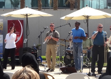 Band airman on campus