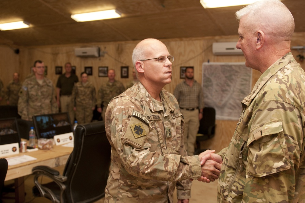 Awards pinned at FOB Gamberi