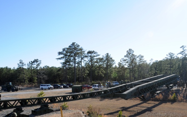 Seabees and Marines build bridges at Camp Lejeune