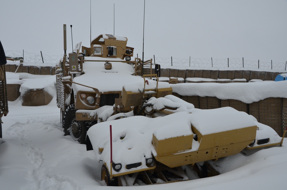 Another snow day at Forward Operating Base Bullard