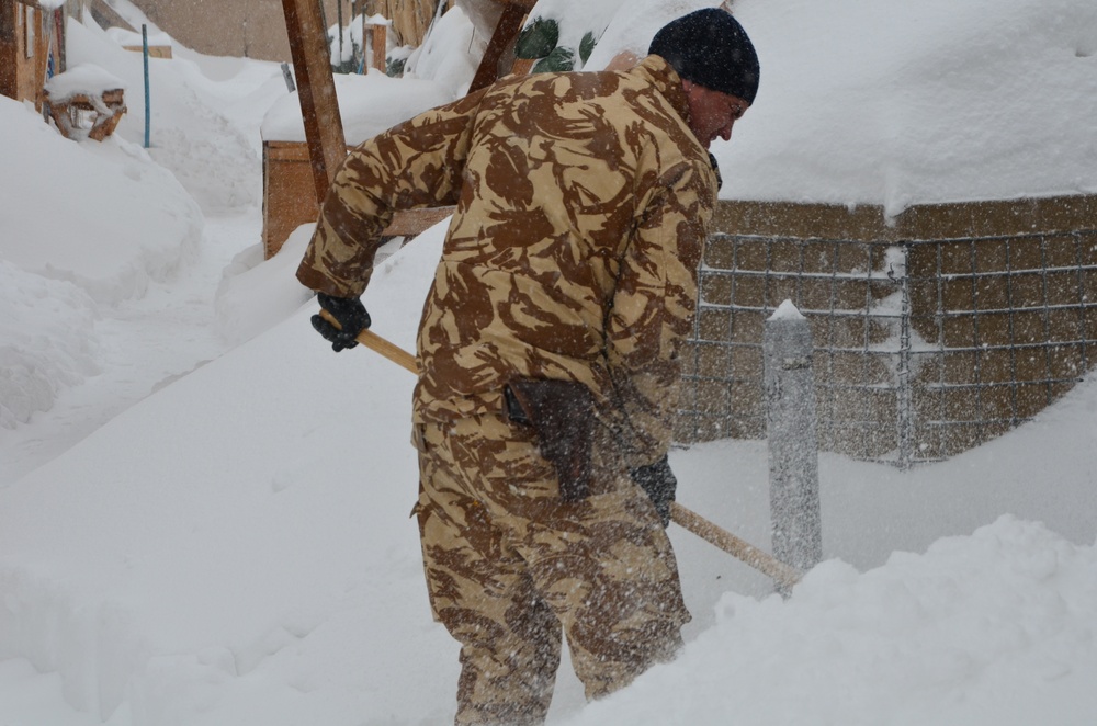 Another snow day at Forward Operating Base Bullard
